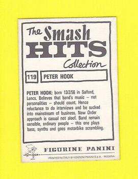 1984 Panini Smash Hits #119 Peter Hook Back