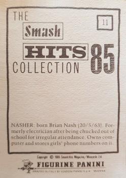 1985 Panini Smash Hits #11 Brian Nash Back