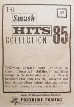 1985 Panini Smash Hits #43 Thomas Dolby Back
