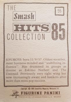 1985 Panini Smash Hits #55 Jon Moss Back