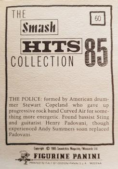 1985 Panini Smash Hits #60 The Police Back