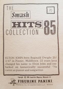 1985 Panini Smash Hits #70 Elton John Back