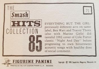 1985 Panini Smash Hits #71 Everything but the Girl Back