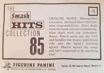 1985 Panini Smash Hits #76 Depeche Mode Back
