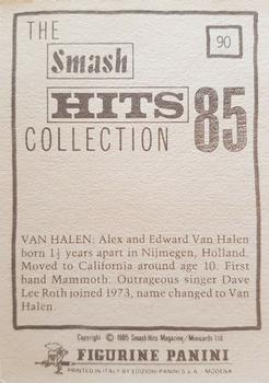 1985 Panini Smash Hits #90 Van Halen Back