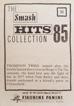 1985 Panini Smash Hits #94 Thompson Twins Back