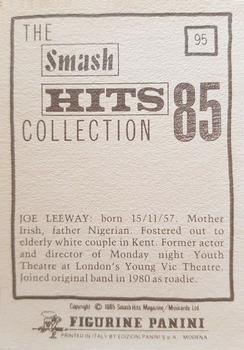 1985 Panini Smash Hits #95 Joe Leeway Back