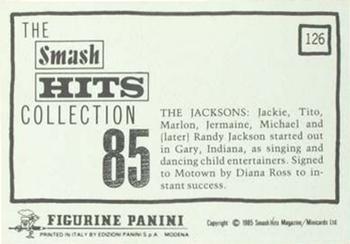 1985 Panini Smash Hits #126 The Jacksons Back