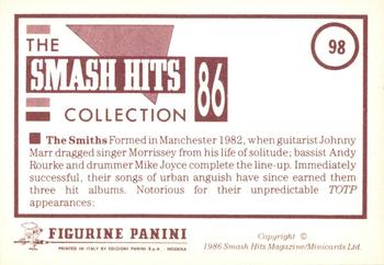 1986 Panini Smash Hits Stickers #98 The Smiths Back