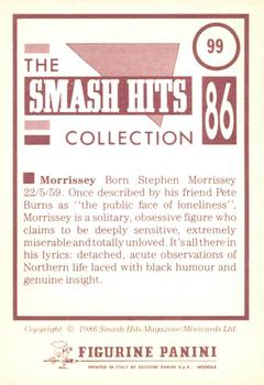 1986 Panini Smash Hits Stickers #99 Morrissey Back