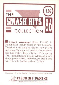 1986 Panini Smash Hits Stickers #126 Stuart Adamson Back