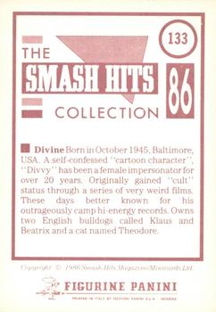 1986 Panini Smash Hits Stickers #133 Divine Back
