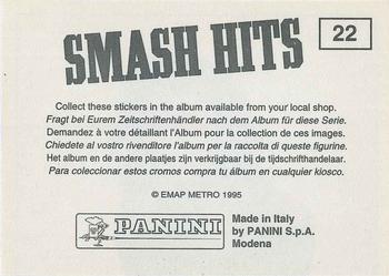 1995 Panini Smash Hits Stickers #22 Mariah Carey Back