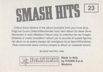 1995 Panini Smash Hits Stickers #23 Mariah Carey Back