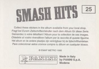 1995 Panini Smash Hits Stickers #25 Mariah Carey Back