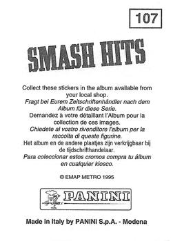 1995 Panini Smash Hits Stickers #107 Prince Back