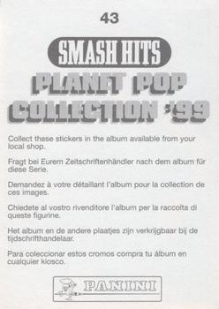 1999 Panini Smash Hits Stickers #43 Mariah Carey Back