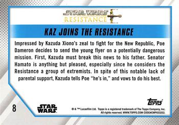 2019 Topps Star Wars: Resistance #8 Kaz Joins the Resistance Back