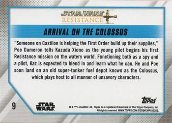2019 Topps Star Wars: Resistance #9 Arrival on the Colossus Back