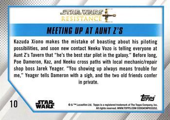 2019 Topps Star Wars: Resistance #10 Meeting up at Aunt Z's Back