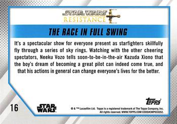 2019 Topps Star Wars: Resistance #16 The Race in full Swing Back