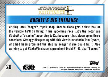 2019 Topps Star Wars: Resistance #20 Bucket's Big Entrance Back