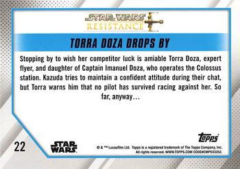 2019 Topps Star Wars: Resistance #22 Torra Doza Drops By Back