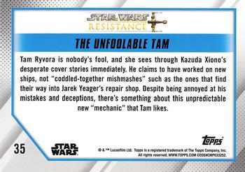 2019 Topps Star Wars: Resistance #35 The Unfoolable Tam Back
