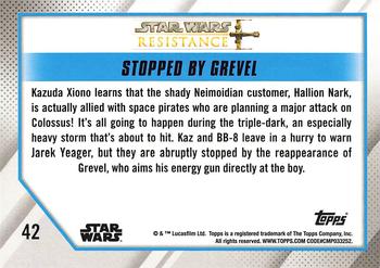 2019 Topps Star Wars: Resistance #42 Stopped by Grevel Back