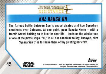 2019 Topps Star Wars: Resistance #45 Kaz Hangs on Back