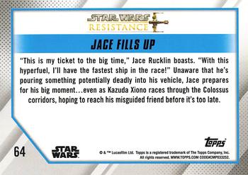 2019 Topps Star Wars: Resistance #64 Jace Fills up Back