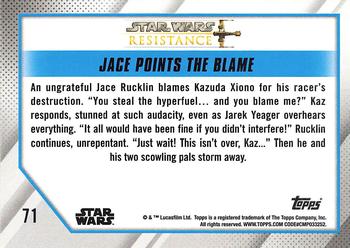 2019 Topps Star Wars: Resistance #71 Jace Points the Blame Back