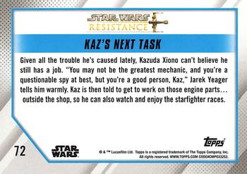 2019 Topps Star Wars: Resistance #72 Kaz's Next Task Back