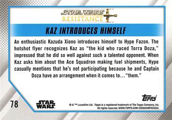 2019 Topps Star Wars: Resistance #78 Kaz Introduces Himself Back