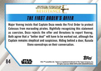 2019 Topps Star Wars: Resistance #84 The First Order's Offer Back