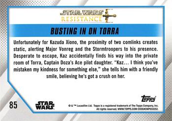 2019 Topps Star Wars: Resistance #85 Busting in on Torra Back