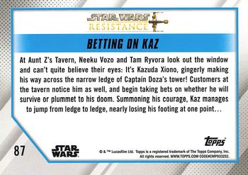 2019 Topps Star Wars: Resistance #87 Betting on Kaz Back