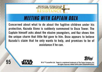 2019 Topps Star Wars: Resistance #95 Meeting with Captain Doza Back