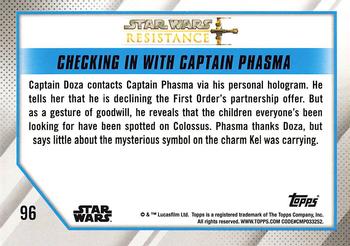 2019 Topps Star Wars: Resistance #96 Checking in with Captain Phasma Back
