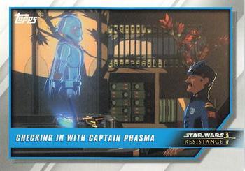 2019 Topps Star Wars: Resistance #96 Checking in with Captain Phasma Front