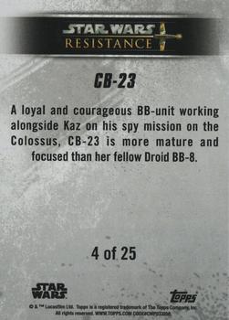 2019 Topps Star Wars: Resistance - Characters #4 CB-23 Back