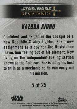 2019 Topps Star Wars: Resistance - Characters #5 Kazuda Xiono Back