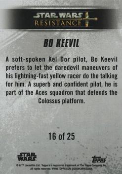 2019 Topps Star Wars: Resistance - Characters #16 Bo Keevil Back