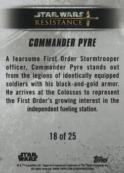 2019 Topps Star Wars: Resistance - Characters #18 Commander Pyre Back