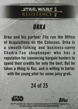2019 Topps Star Wars: Resistance - Characters #24 Orka Back