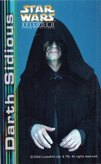 2002 Japanese 7-11 Star Wars Episode II: Attack of the Clones #NNO Darth Sidious & Count Dooku Front