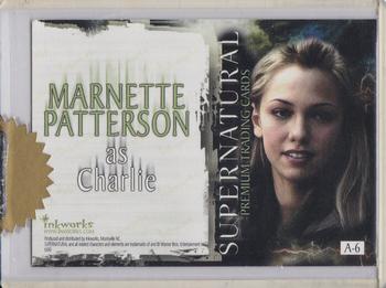 2006 Inkworks Supernatural Season 1 - Autographs #A-6 Marnette Patterson Back