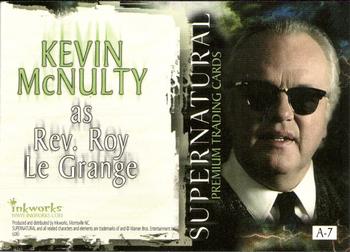 2006 Inkworks Supernatural Season 1 - Autographs #A-7 Kevin McNulty Back