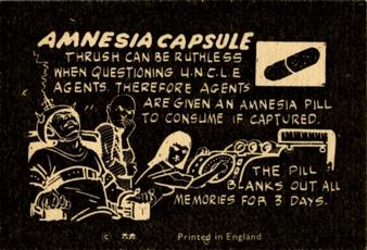 1967 A&BC The Girl from U.N.C.L.E. #NNO Amnesia Capsule Back