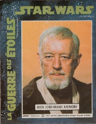1977 ADPAC Canadian General Mills La Guerre Des Etoiles / Star Wars Stickers #NNO Ben (Obi-Wan) Kenobi Front